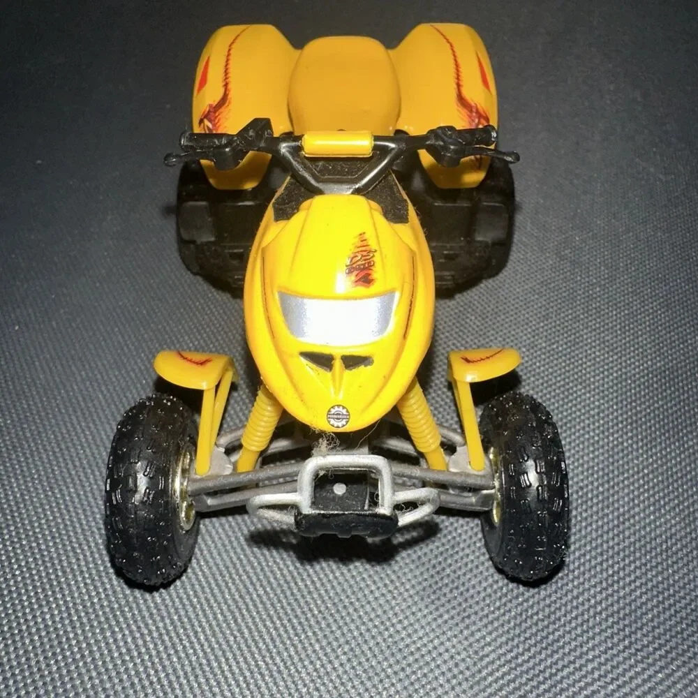 NewRay Bombardier DS650 Yellow 1:12 Die-Cast ATV Model Rubber Tires